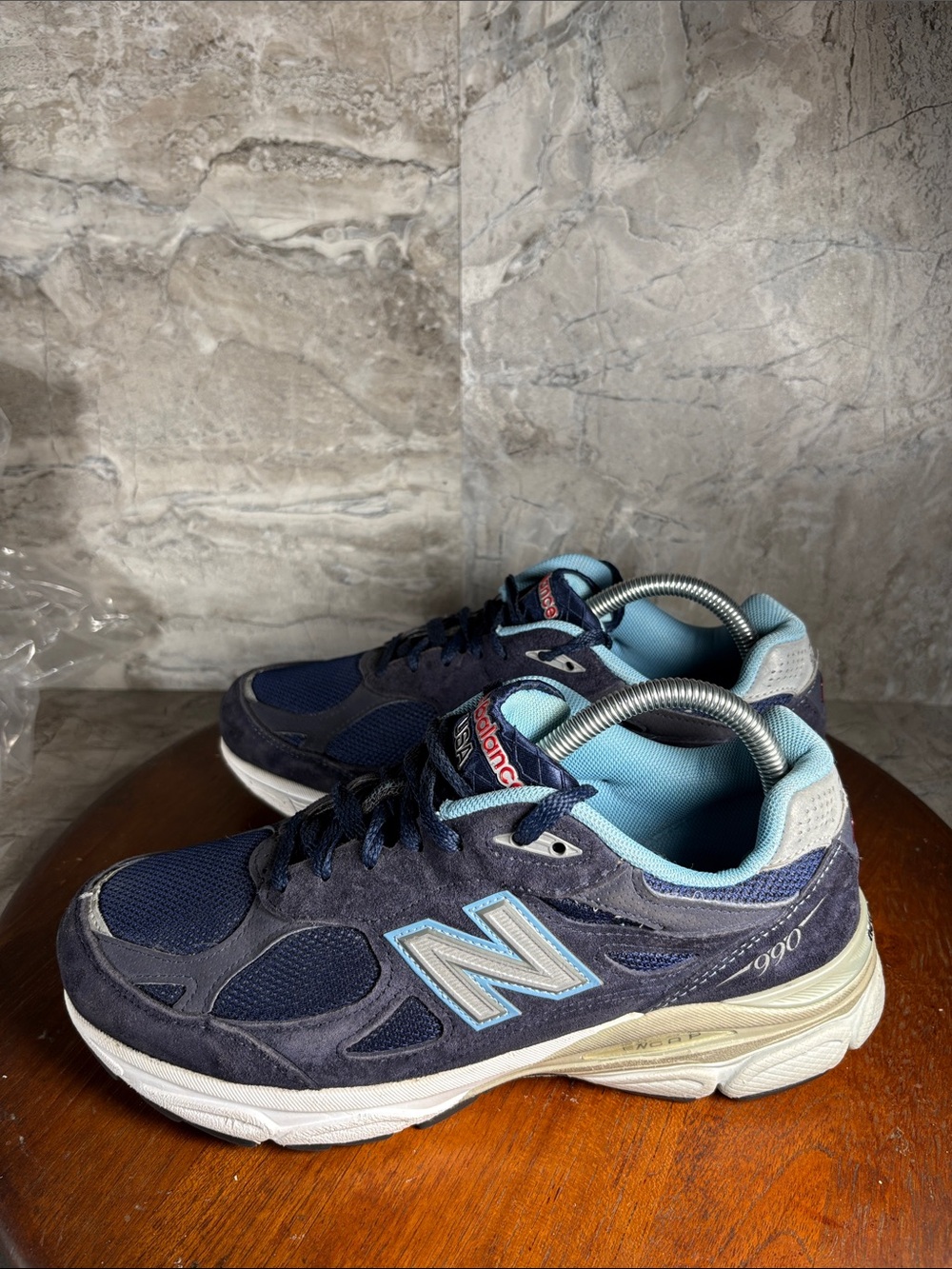 New Balance 990v3 Women’s Size 8 Navy Blue Made in USA Athletic Running Shoes